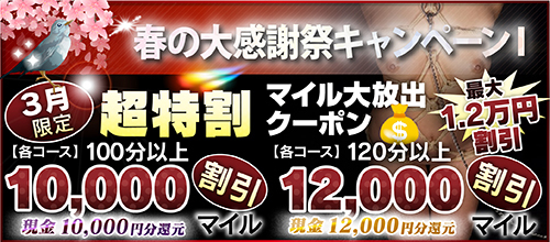 【３月限定】超特割★マイル大放出クーポン